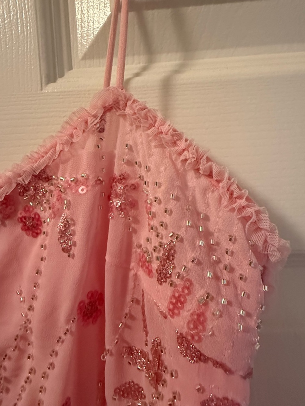 Edikted Romey Beaded Chiffon Mini Dress NWT SZ LARGE Festival Party Wedding Hot - Picture 9 of 15